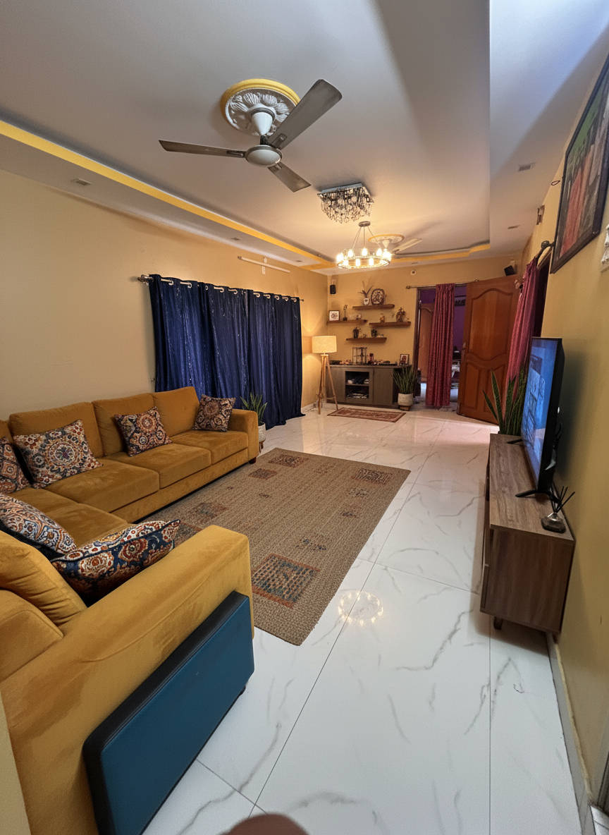 Living Room generated AI transformation